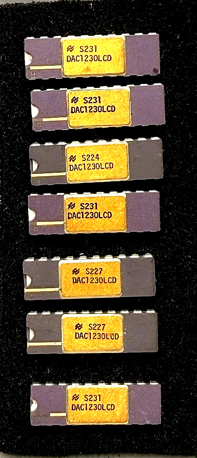 National Semiconductor DAC1230LCD 12-Bit DAC Ceramic CDIP-20 Gold Top Lot of 7