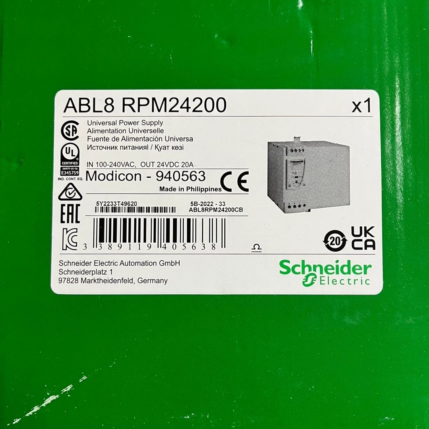 NEW SCHNEIDER ABL8WPS24200 Power Supply Fast Delivery