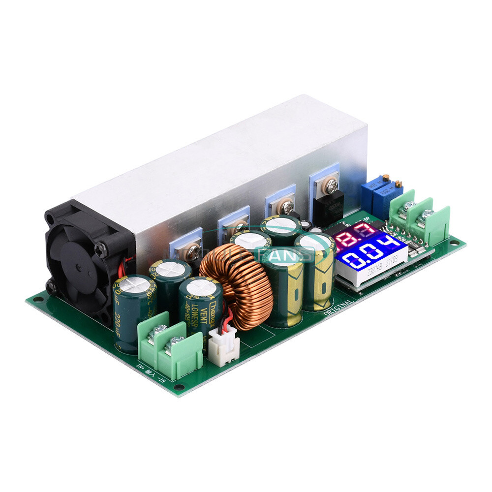 DC12-80V 20A Digital Adjustable Step Down Buck Voltage Regulator Power Module