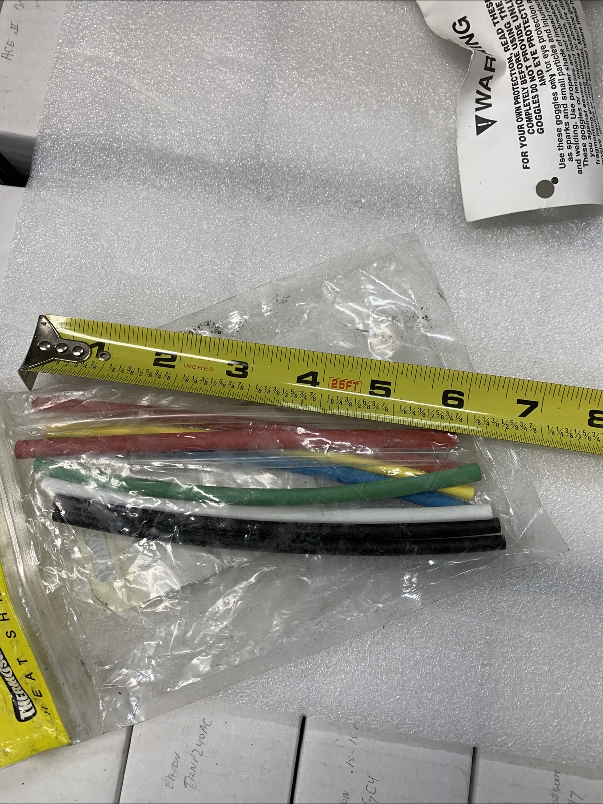 6″ Cut Length THERMOSLEEVE 2:1Ratio BAGGED 3/16″ Heat Shrink 10 pc #HSTBAG10316
