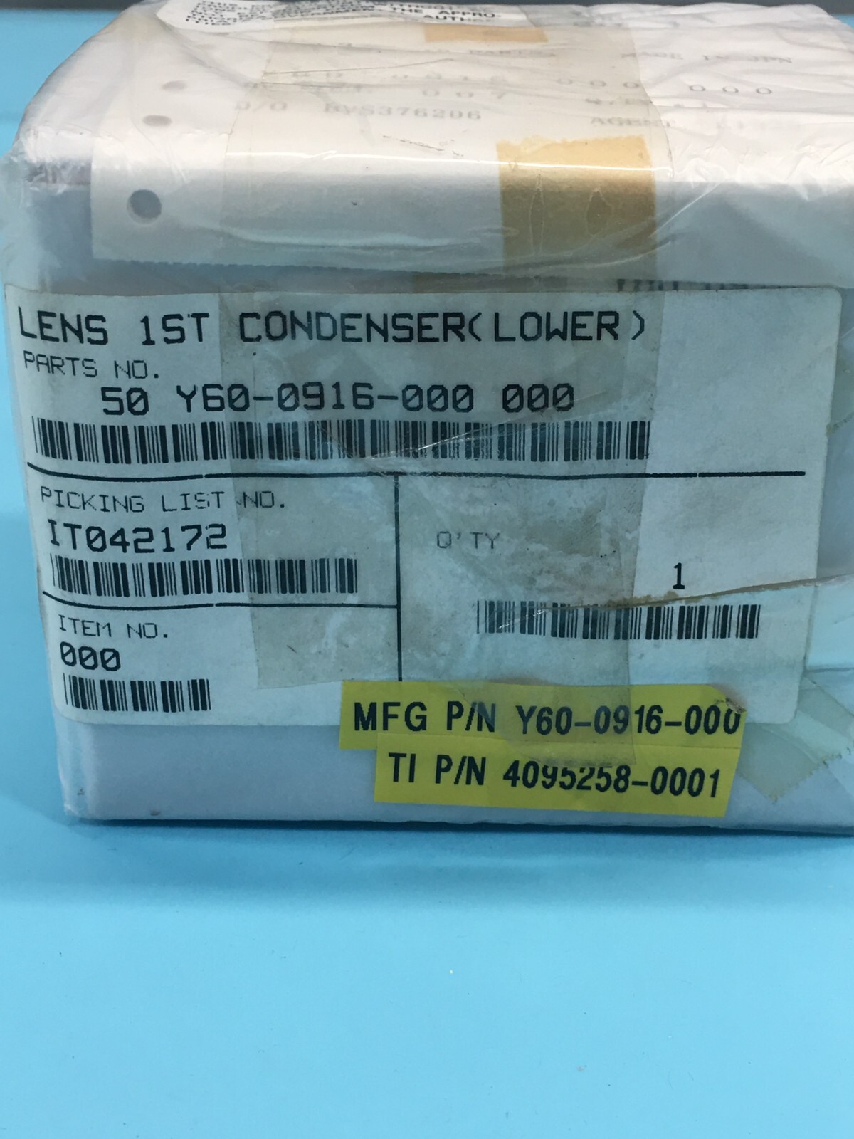 CANON Y60-0916-000 LENS 1ST CONDENSER, 4095258-0001, BVS376206, 122595