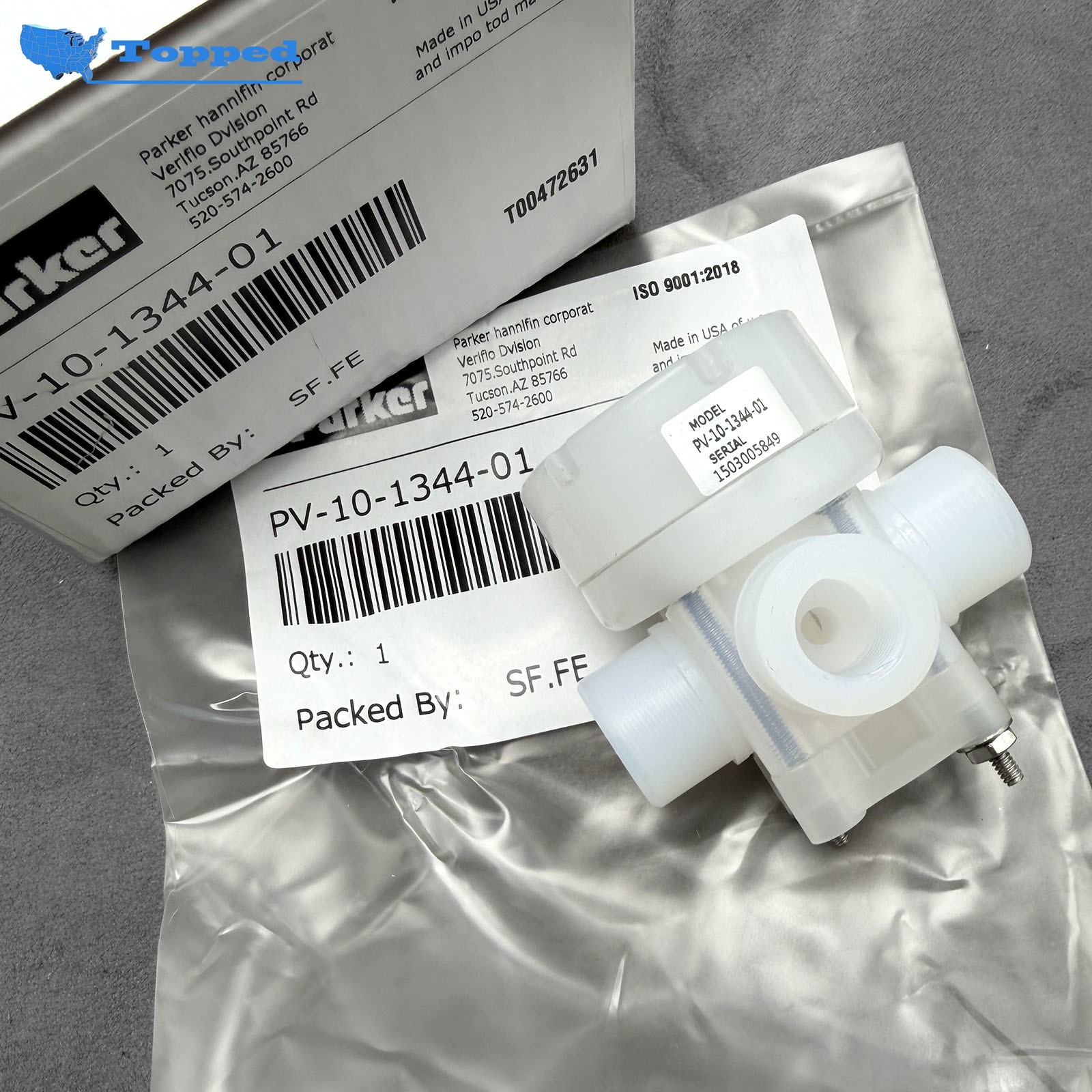 PV-10-1344-01 Three-way Pneumatic Diaphragm Valve for Parker