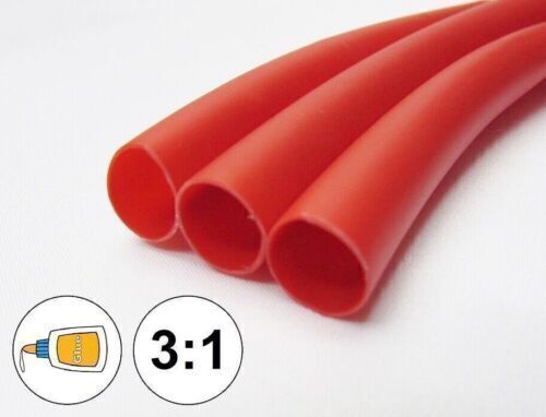 3:1 Heat Shrink Tubing-Marine Grade Wire Insulation Cable Sleeve Wrap Black/Red