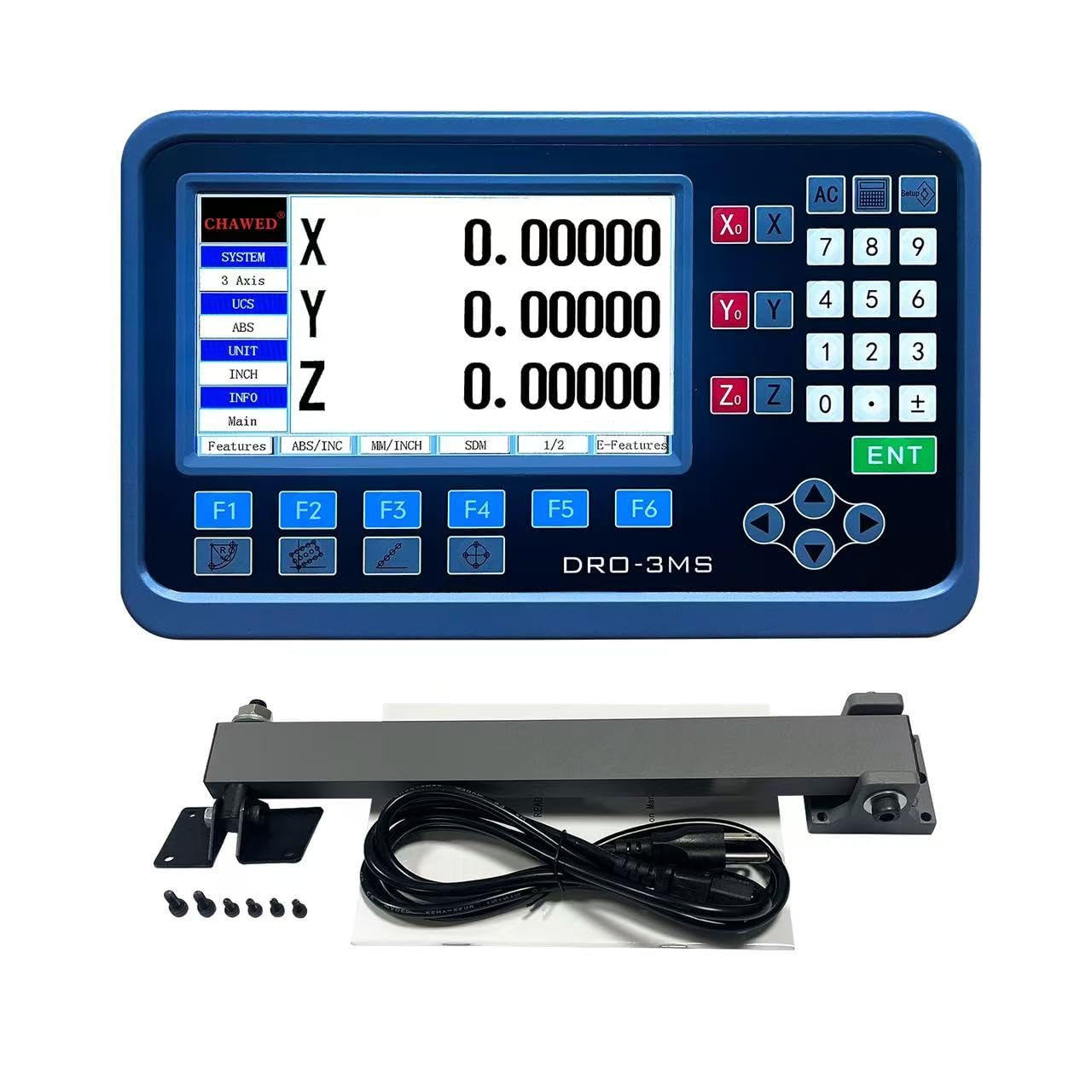 DRO Digital Readout 2 Axis 3 Axis 7″ LCD Screen DRO Readout Display Linear Sc…