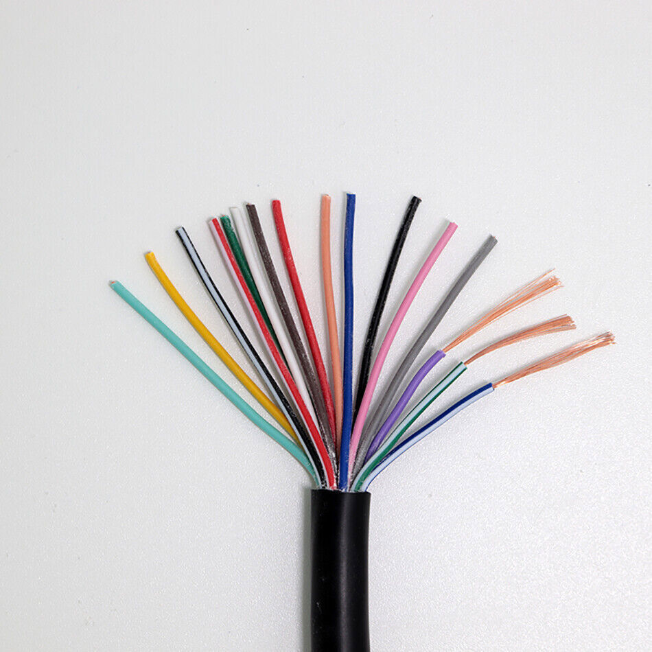 14/16/20 Core RVV Copper Cable Power Monitor Wire PVC Sheath 0.3/0.5/0.75-1.5mm²