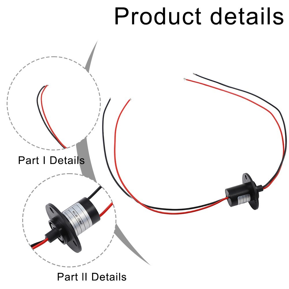 1PC 2-Wires Electrical Slip Ring Collector Ring Wind Turbine Generator Slip Ring