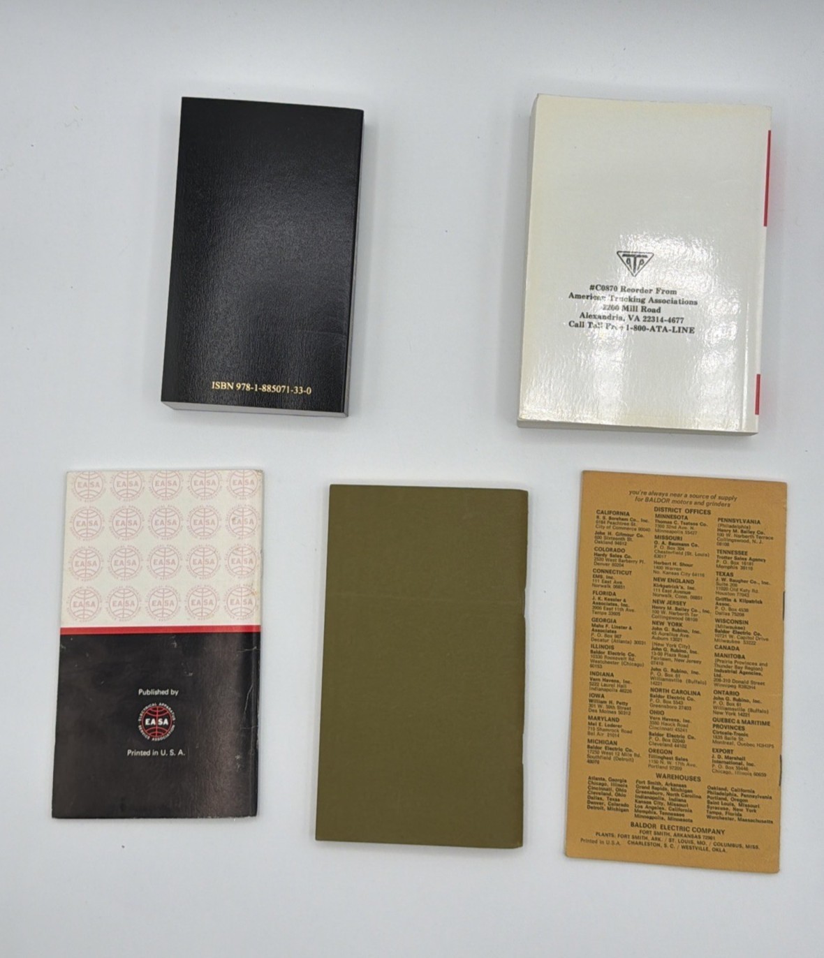 Lot 5 Vintage Electrical Engineering Pocket Manuals Baldor Safety Regs Ref