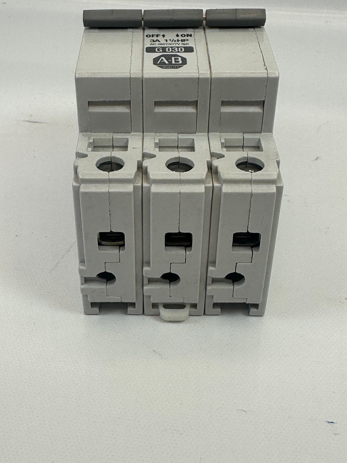 Allen-Bradley 1492-CB3 Manual Motor Controller 3A 480Y/277V 3ph TESTED