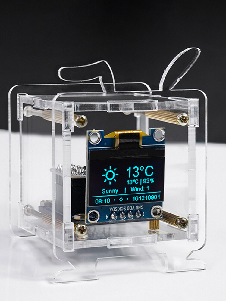 ESP8266 DIY Electronic Kit OLED Display Mini Clock+Case DIY Soldering Project