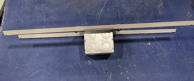 Quam SSB-1900-35 ceiling mount load bearing support with a junction box.