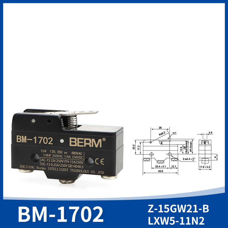 Micro Limit Switch SPDT 15A 125/250/480VAC Microswitch Roller Lever Plunger