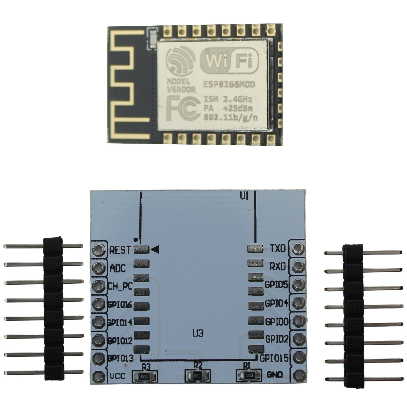 ESP8266 ESP-12E Wireless Remote Serial WiFi Module Transceiver with Adapter PCB