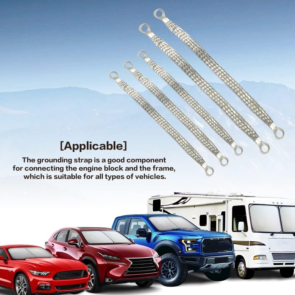 Universal Flat Braided Copper Ground Strap for Reliable Vehicle Grounding