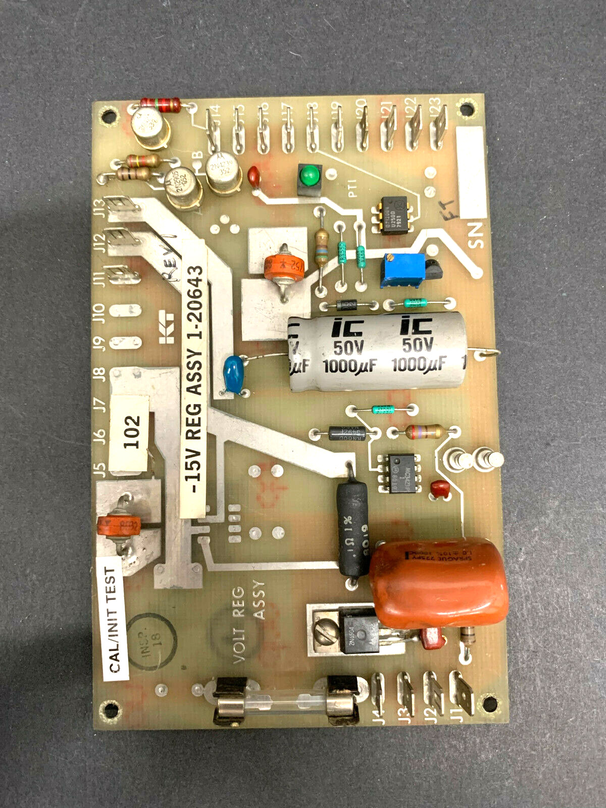 Kearney Trecker SW Reg Assembly -15V 1-20643 PC Board – 30 Day Warranty