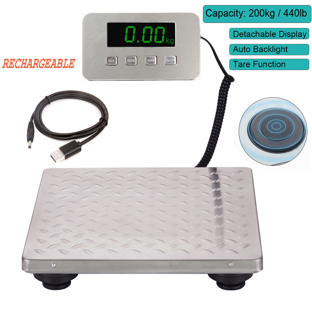 Shipping Scale Digital Postal Scale 440 lbs x 0.07 oz. AC/DC Package LCD Weight