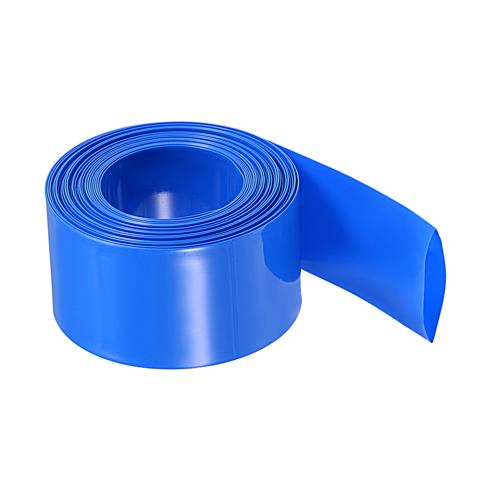 Battery Wrap Heat Shrink Tubing 14mm Dia 23mm Flat 10 Feet Blue for Battery Pack