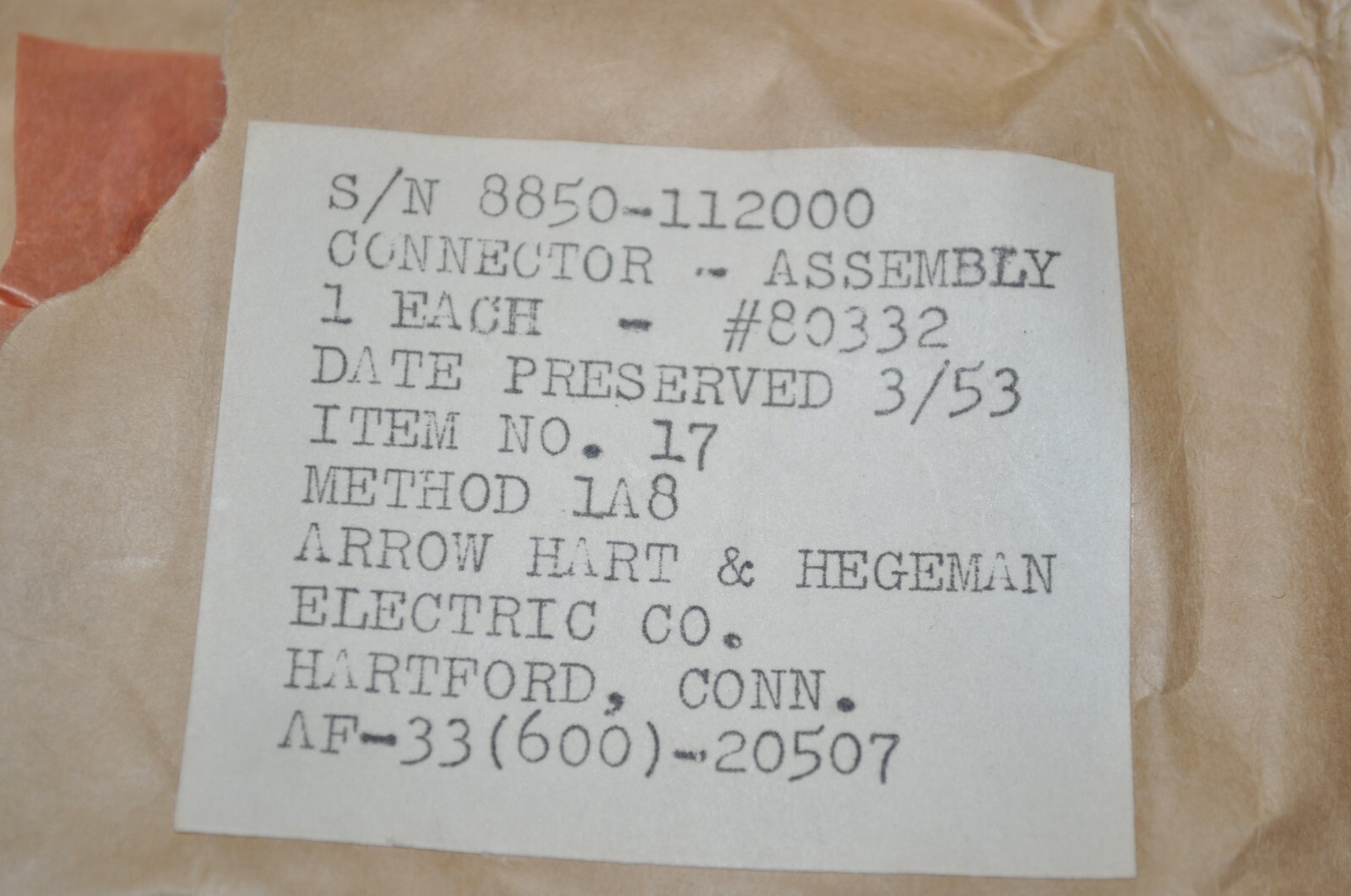 NOS H&H ARROW HART & HEGEMAN Bakelite 2-Prong Connector Set Male/Female 10A 250V