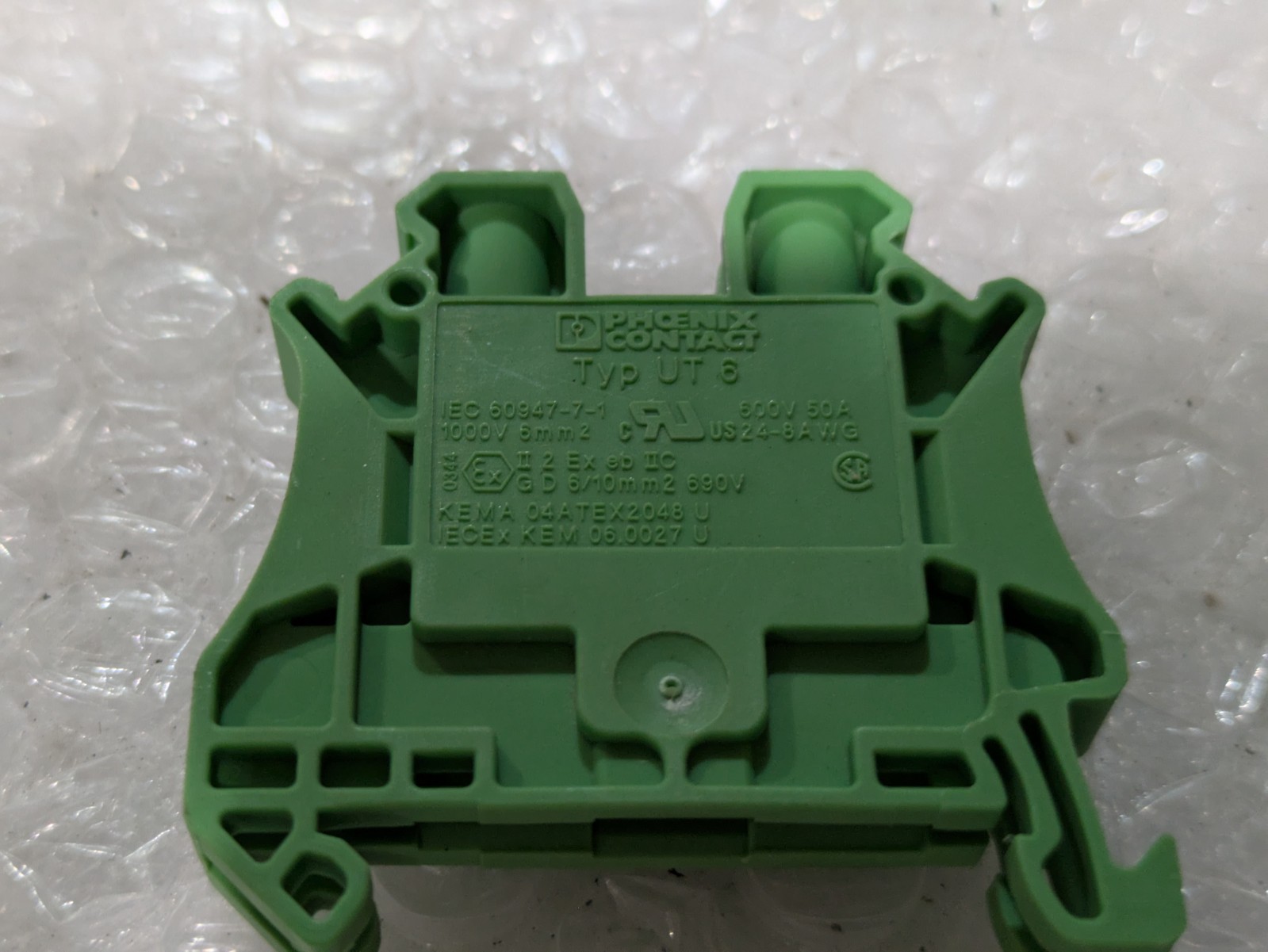 Phoenix Contact UT 6 Feed Through Terminal Block 3044131 DIN 600V 50A Lot of 3