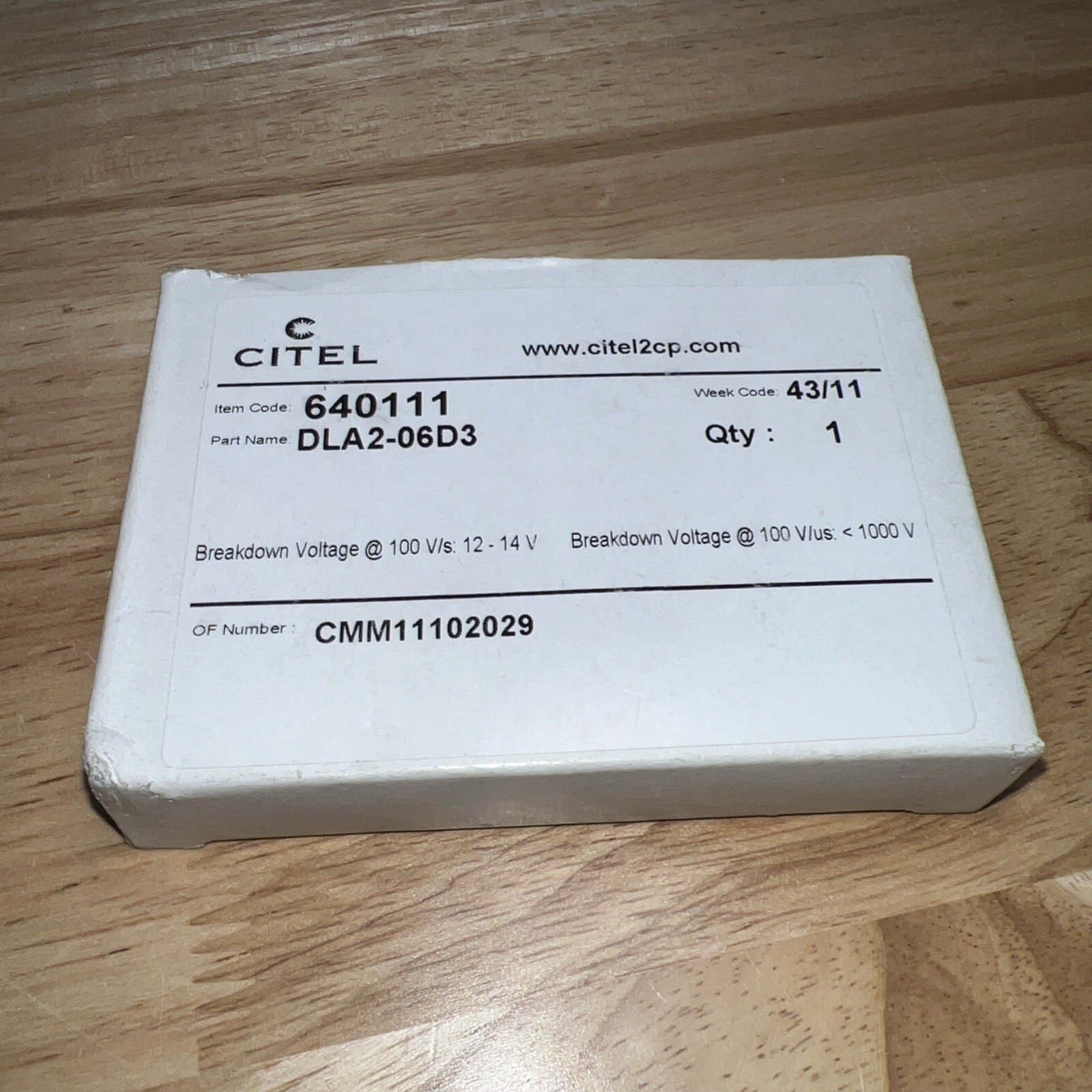 Citel DLA2-06D3 Industrial Surge Suppressor NEW