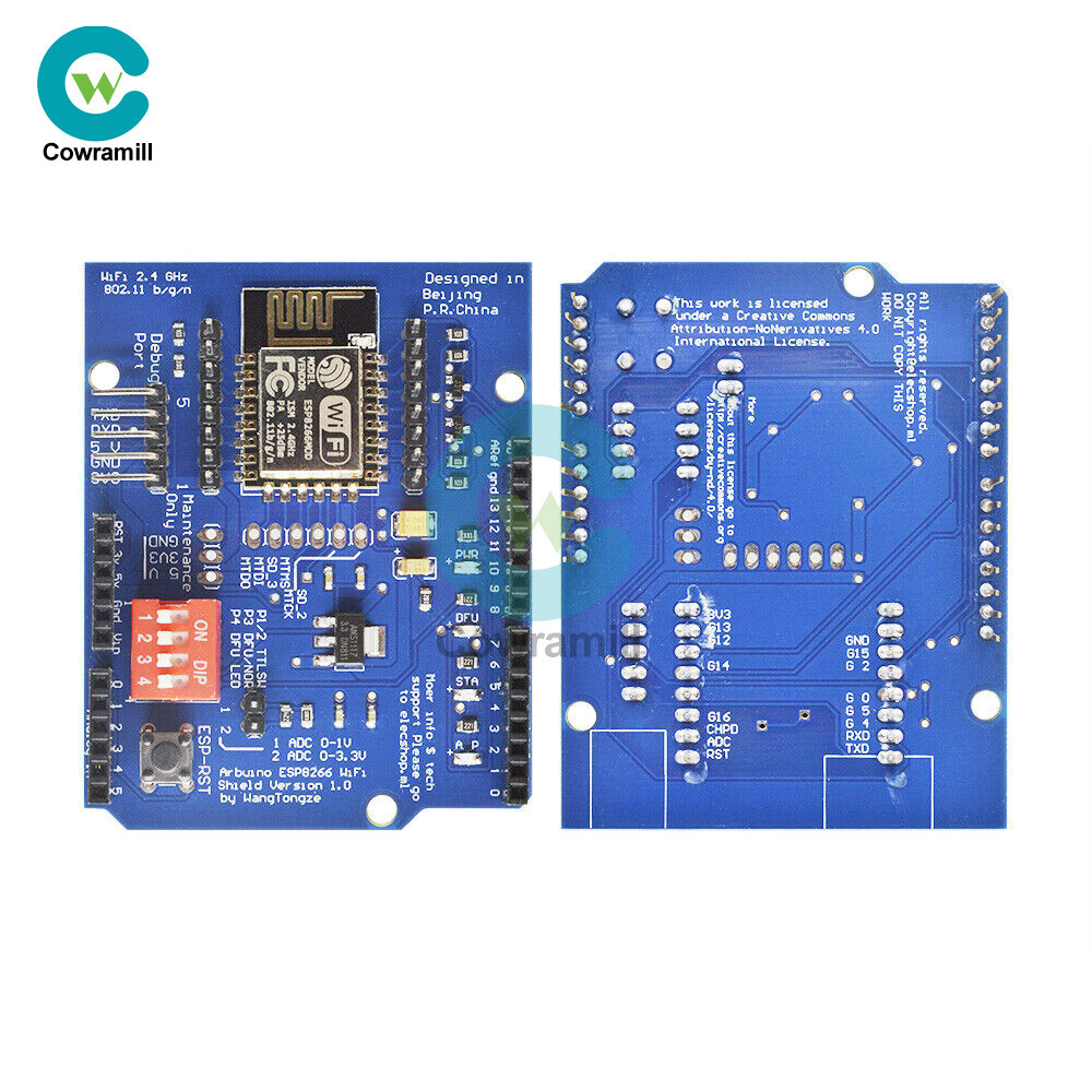 ESP8266 ESP-12E UART WIFI Wireless Shield TTL Converter for Arduino UNO R3 Mega