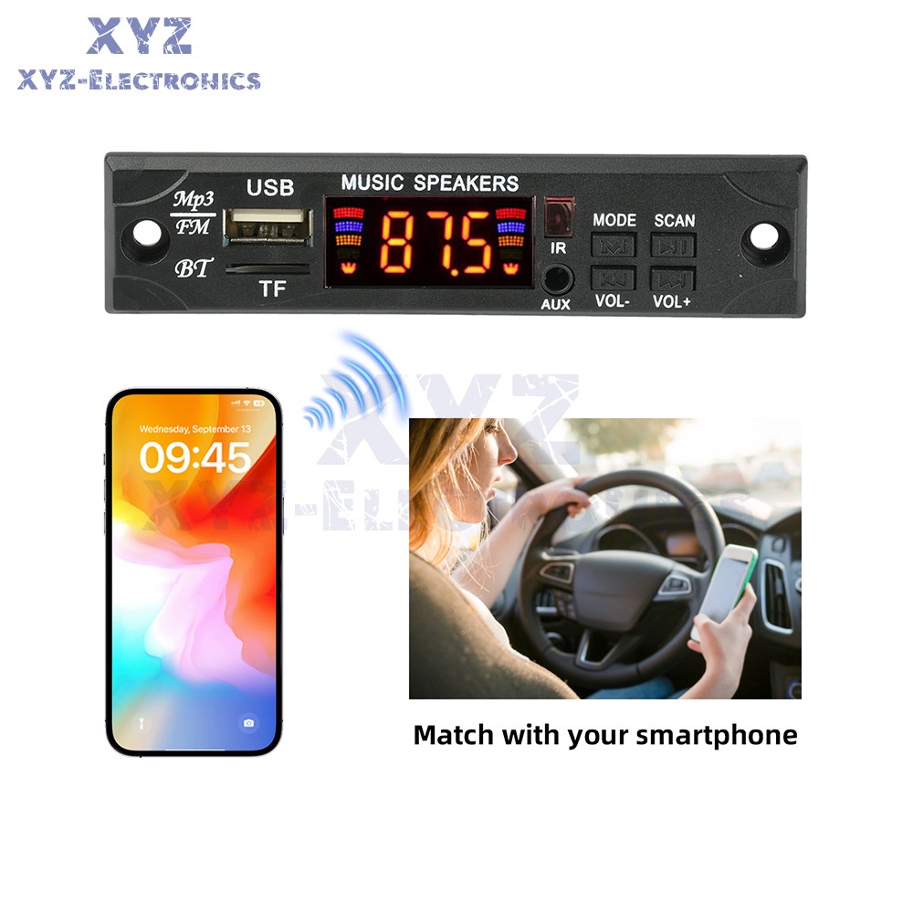 DC12V Bluetooth MP3 Lossless Decoding Board USB Playback Audio Decoder W/ Remote