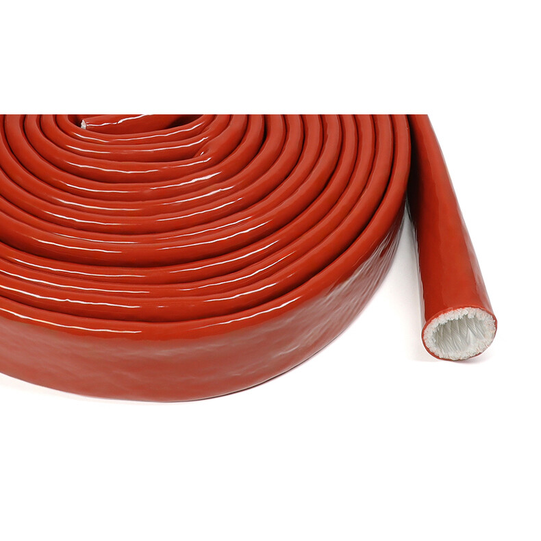 Silicone / Fibreglass Fire Sleeving Protective Heat Shield Sleeve Black/Red/Blue