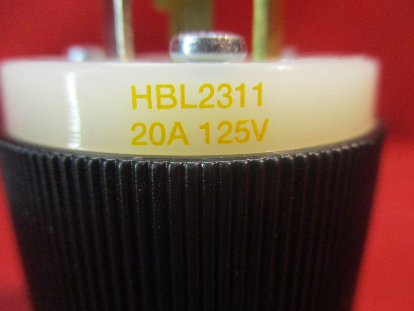 Hubbell HBL2311 Twist Lock Male Plug 20A 125V 2 Pole 3 Wire NEMA L5-20P