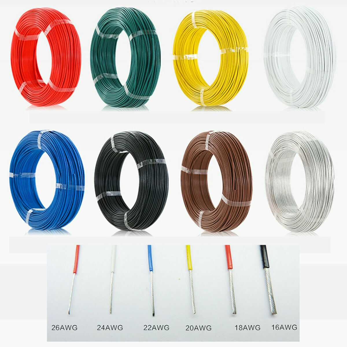 Flexible Tin Plated Copper UL1332 12AWG to 28AWG PTFE Cable for High Temperature