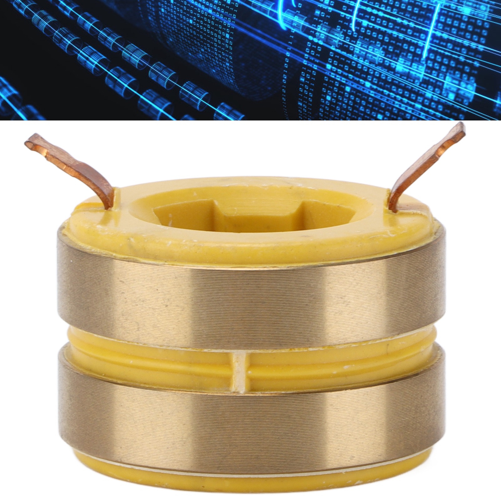 Slip Ring Brass Conductive Collector 2 Way 22mm ID 38mm OD For 168F Generators