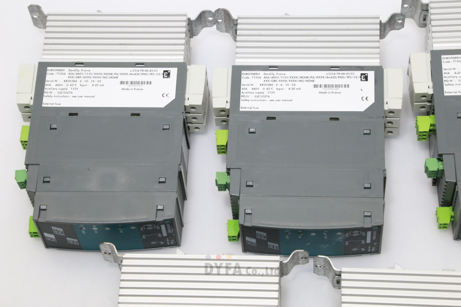 EUROTHERM used 7100A 40A/460V/115V/XXXX/NONE/PA/XXXX/4mA20/ENG/ ELEC-I-3068=9N14