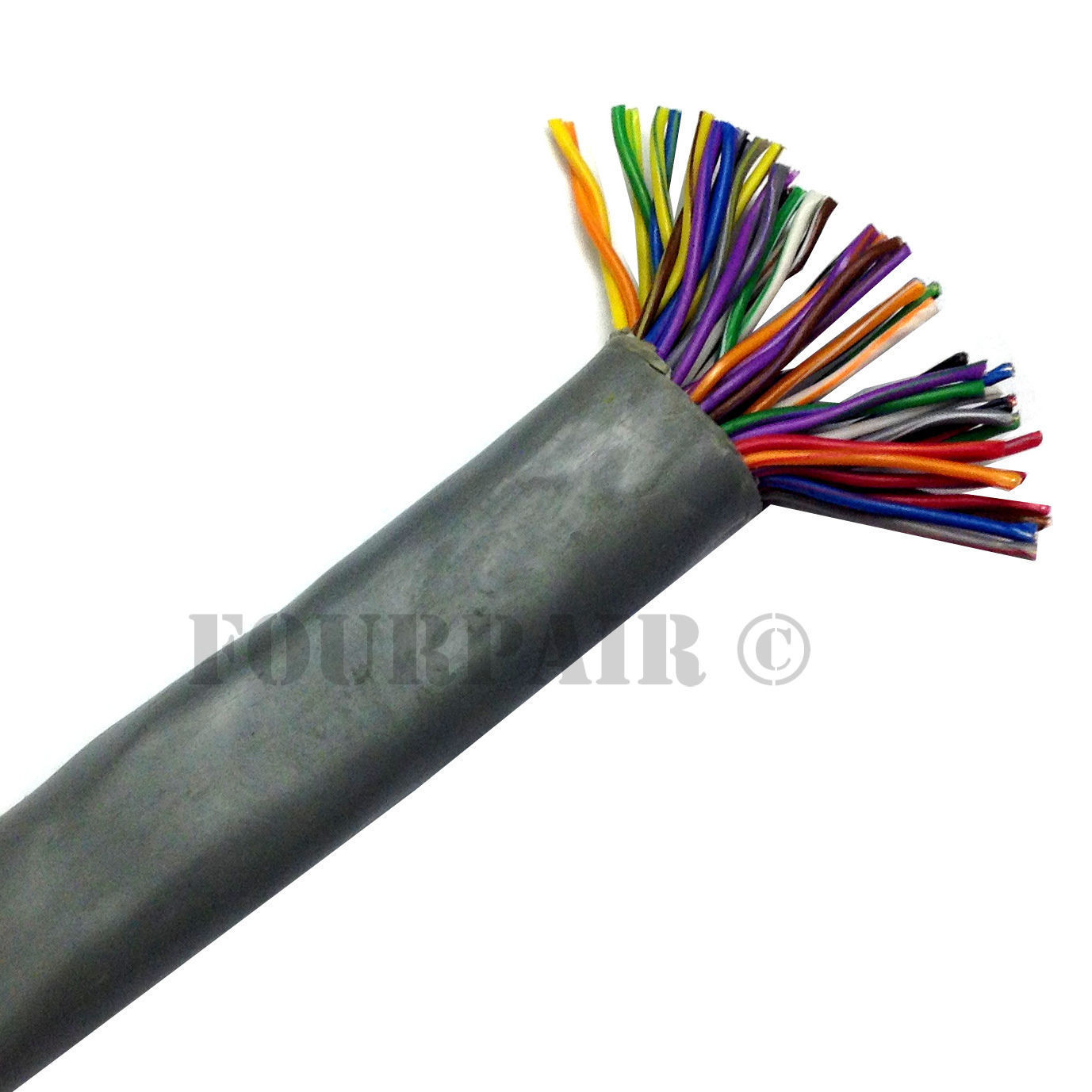 CAT3 Riser CMR 25 Pair 24AWG Bulk Voice Telco Trunk Backbone Cable Gray – 50FT