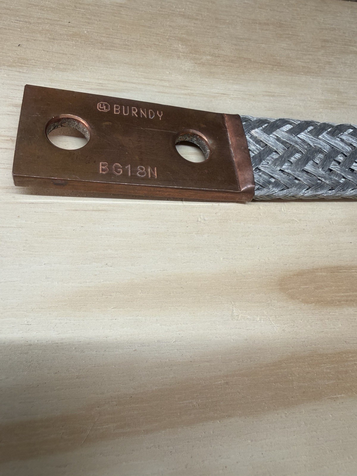Burndy BG18N Flexible Copper Braid, 18″ x 1.5″ Ferrule, UL CSA, 415A