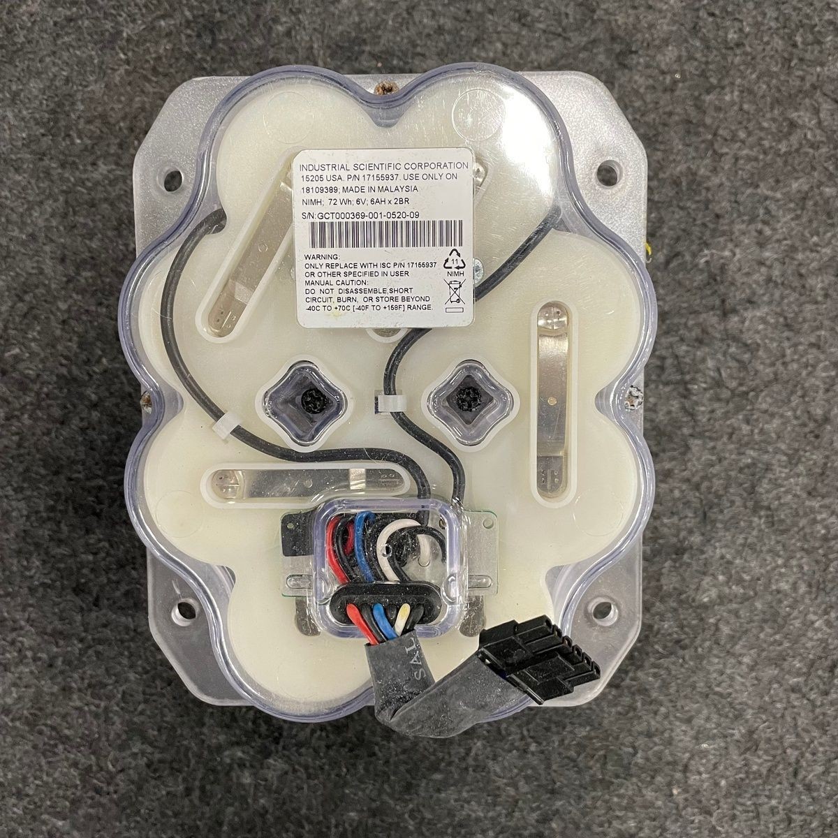 INDUSTRIAL SCIENTIFIC Battery Pack 72Wh 6V 6AH 17155937