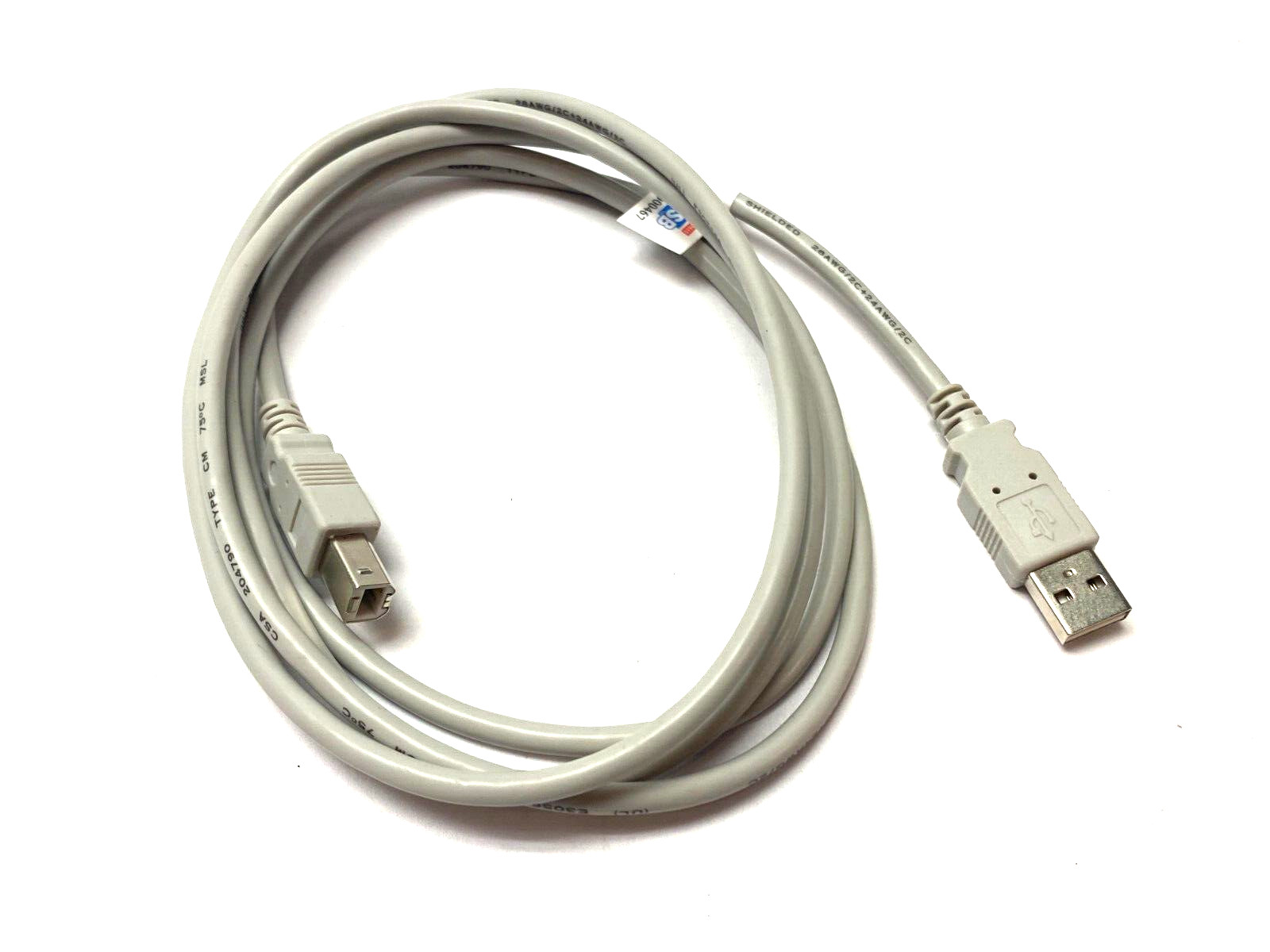 Advantech B+B SmartWorx TID 60000467 USB AM/BM Printer Cable 6′ Length, GRAY