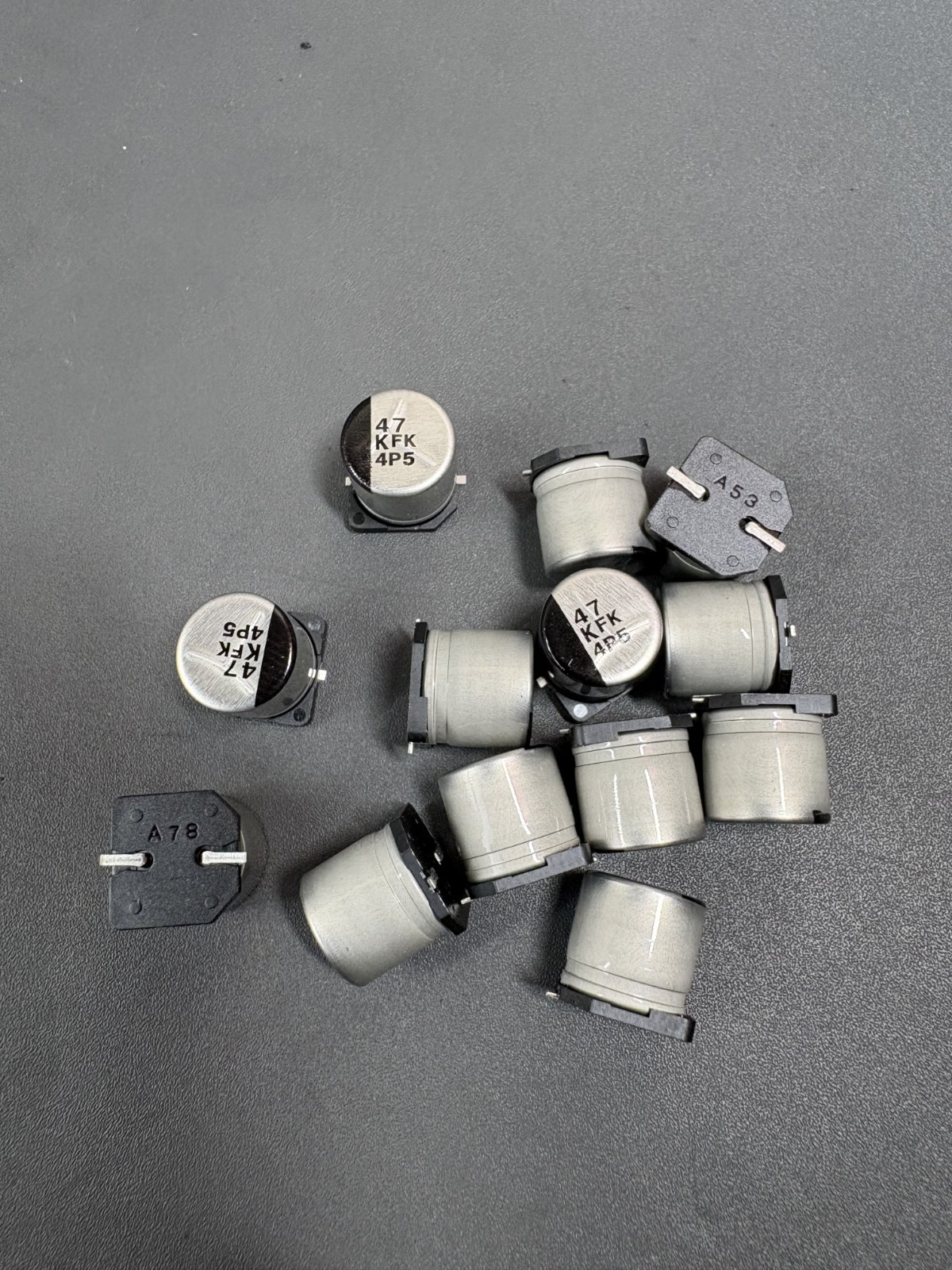 50pcs Hermetic Metal Can Components 47 KFK 4P5 Military / Industrial Grade