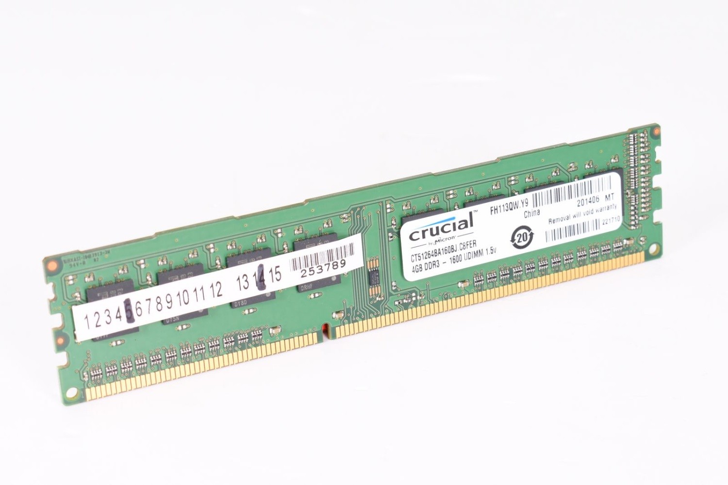 CRUCIAL CT51264BA160BJ.C8FER, RAM module, DDR3, 4GB