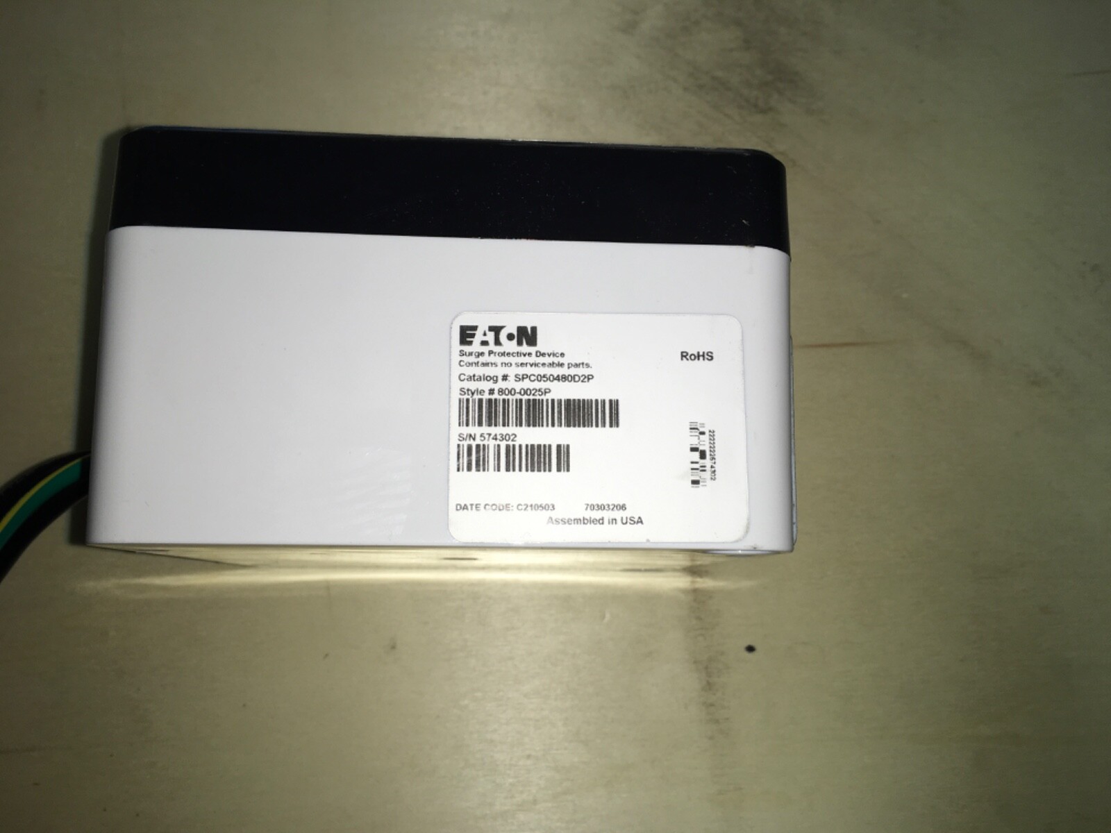EATON Surge Protective Device, SPC050480D2P, SPC Series, NNB, JR-52