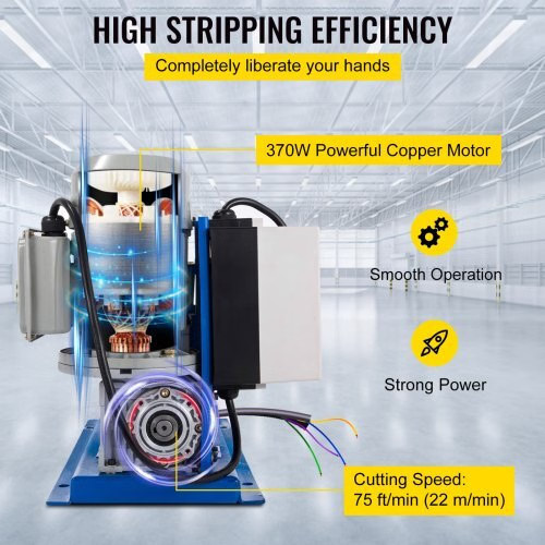 Portable Wire Stripper, 18 AWG to 1″ OD, 11 Channels, 10 Blades, Electric Machi