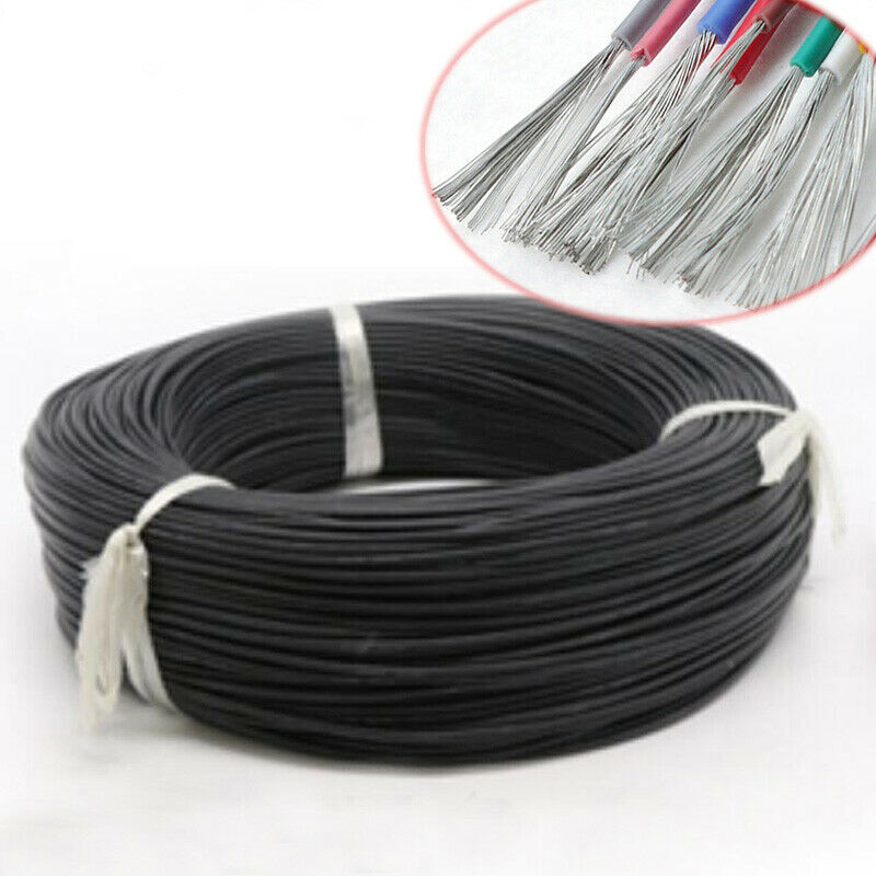 Silicone Cable Flexible Wire 10 12 14 16 18 20 22 24 26 28 30AWG UL3135 – Black