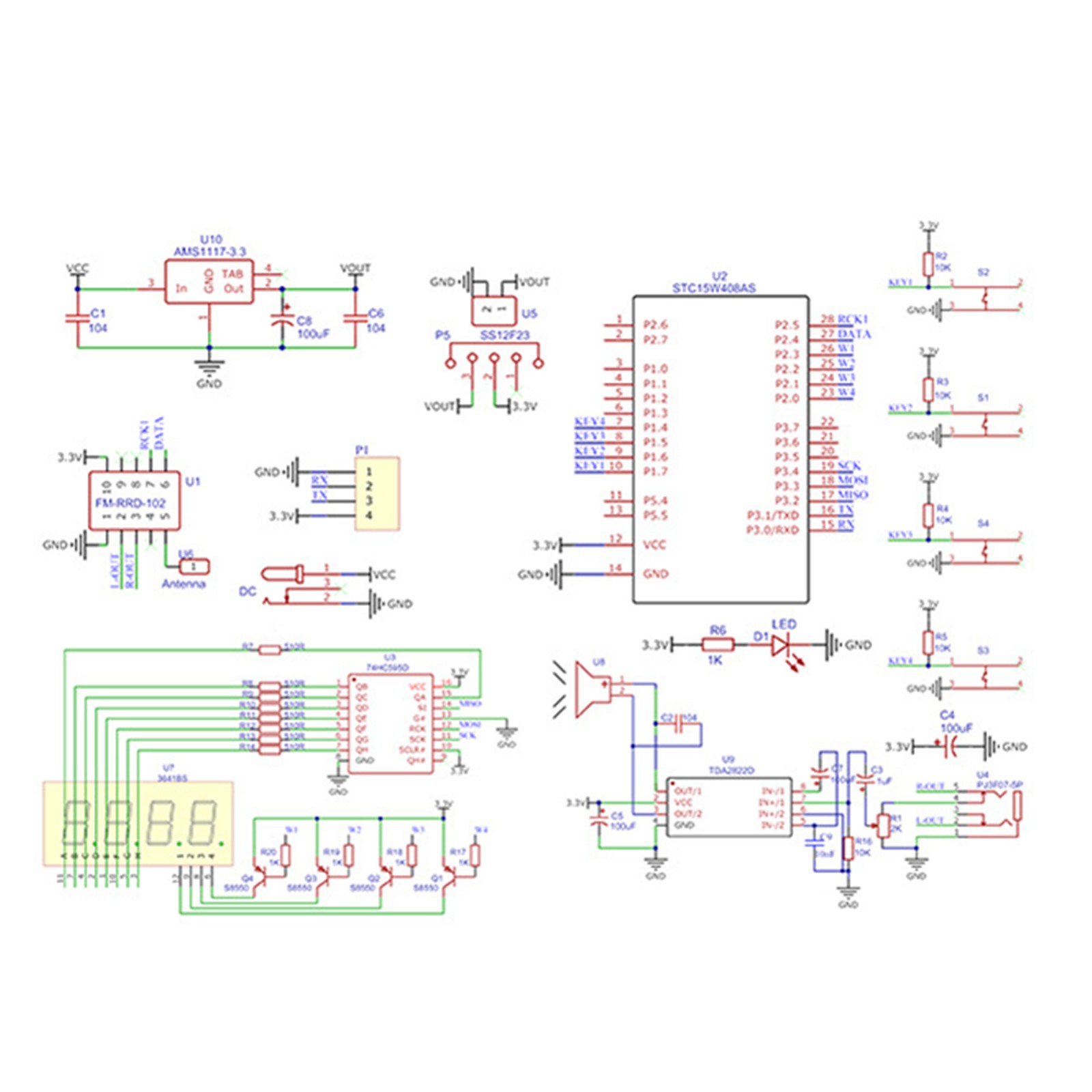 1 Set 87-108MHz TDA2822 FM Radio Module Kit Set Electronic DIY Parts with Shell