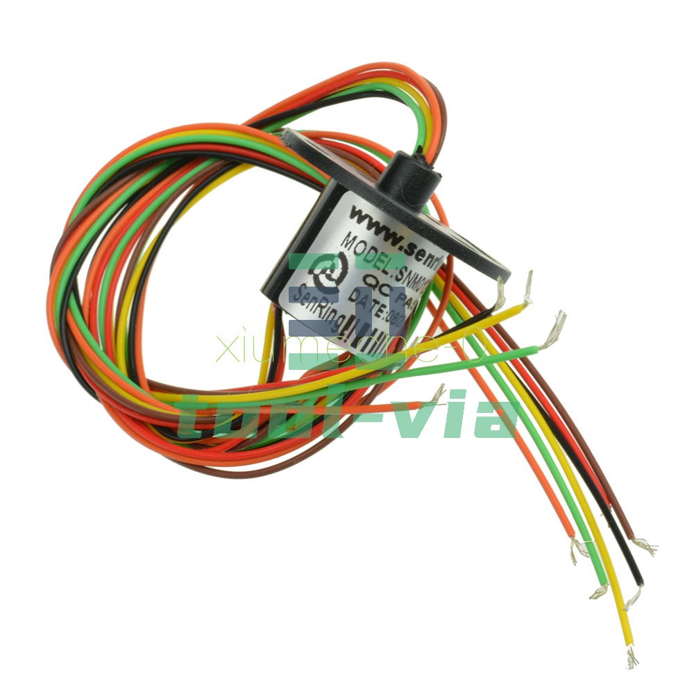 12.5mm 300Rpm 6 Wires CIRCUITSx2A Capsule Slip Ring AC 240V for Monitor Rob