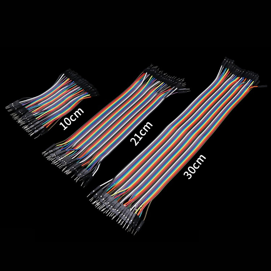 40P M-F M-M F-F Dupont Jump Wire Jumper Breadboard Cable 10/15/21/30/40cm Long