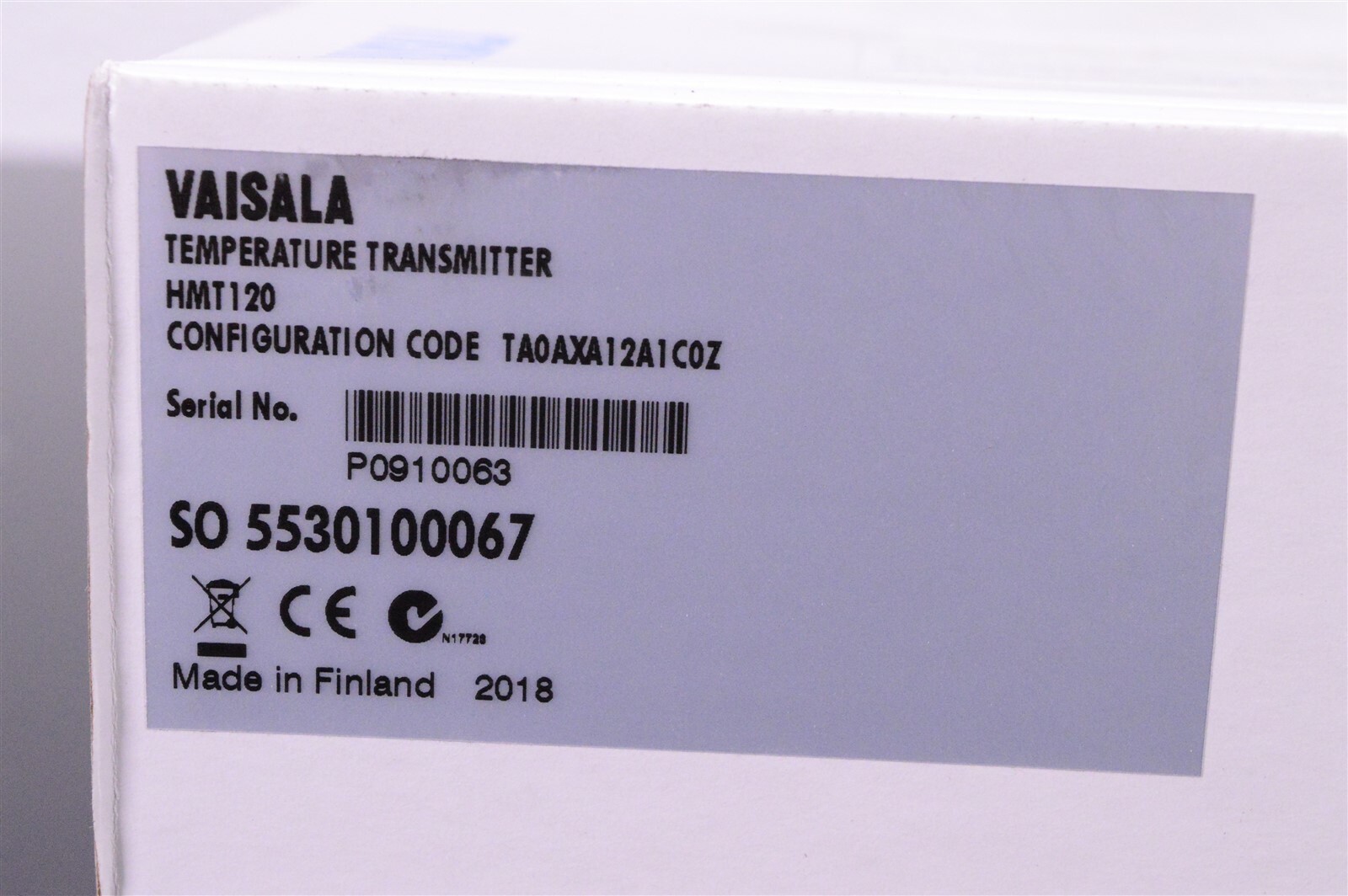 Vaisala Humidity Temperature Transmitter HMT120 P0910063
