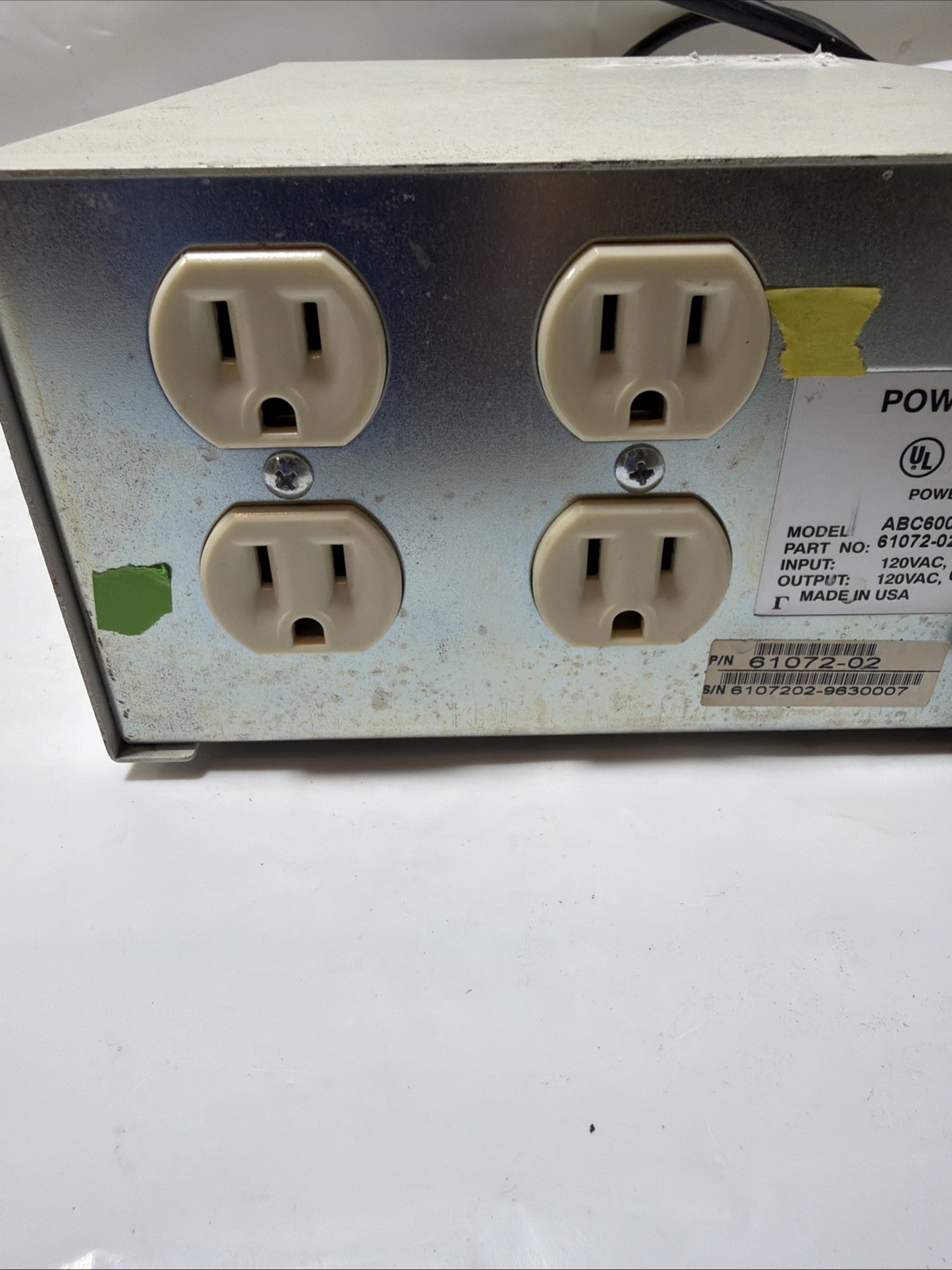 POWERVAR,61072-03R,POWER CONDITIONER 6.0 120V ABC600-11
