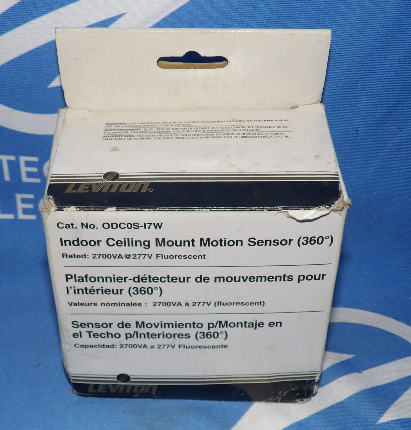 NIB Leviton ODC0S-I7W 2700VA/277V Indoor Ceiling Mount Motion Sensor + 1 Year…
