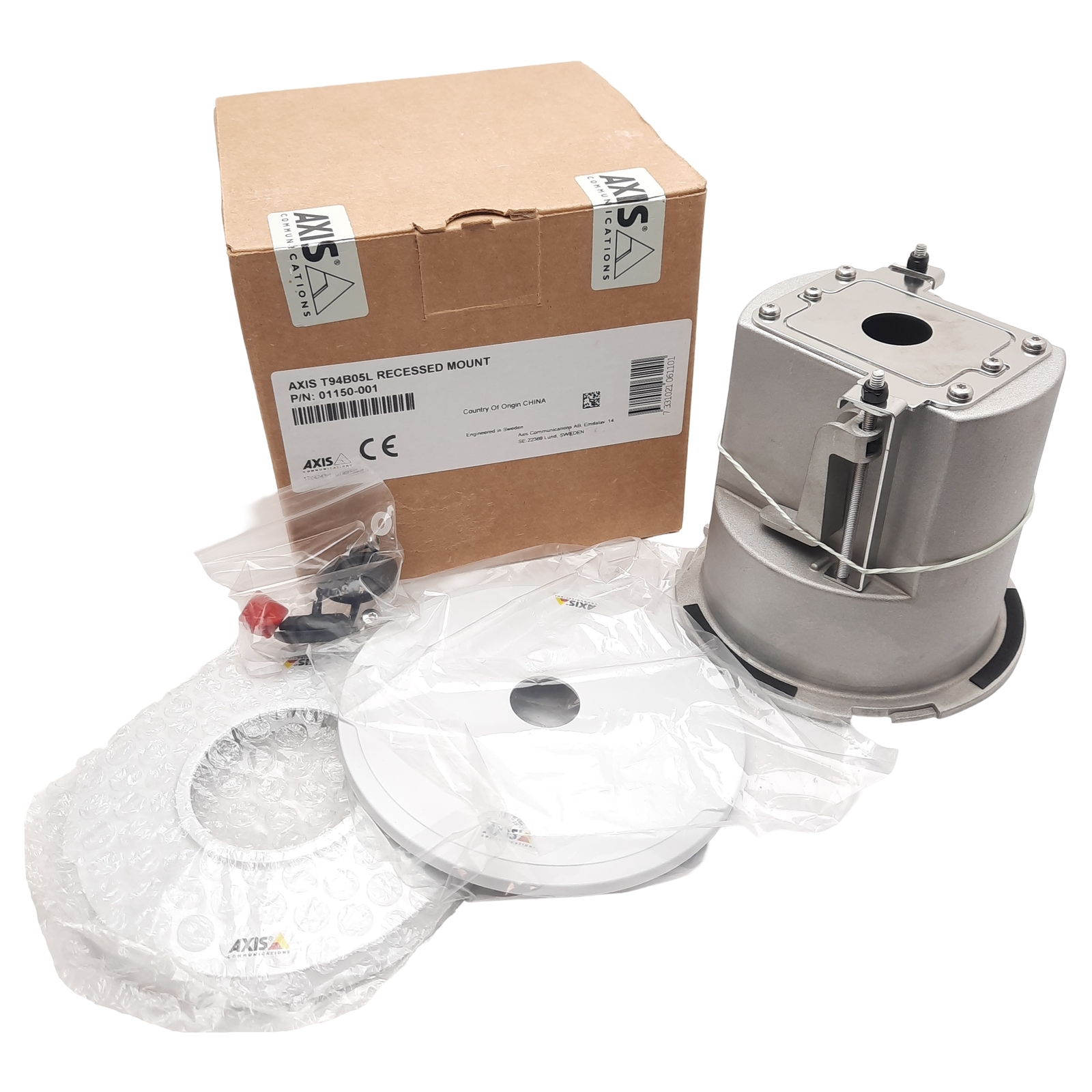 Axis 01150-001 T94B05L Recessed Mount For Dome Camera, Ceiling Mountable, ø122mm