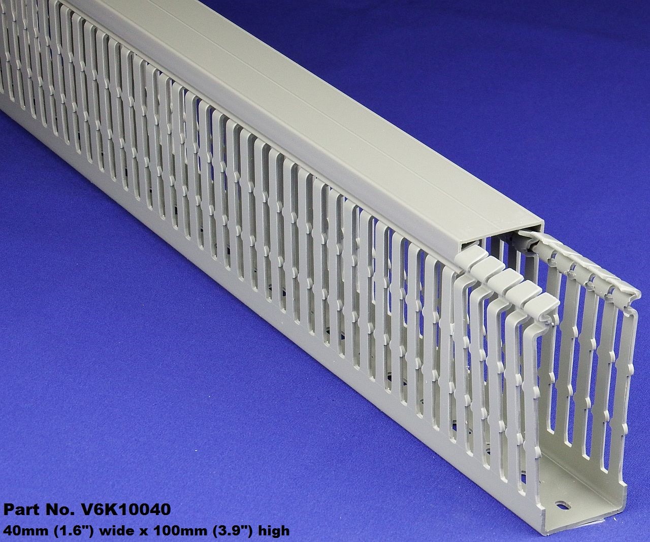 1 Set- 1.5″x4″x2m Gray High Density Wiring Duct & Cover UL/CE/CSA Listed