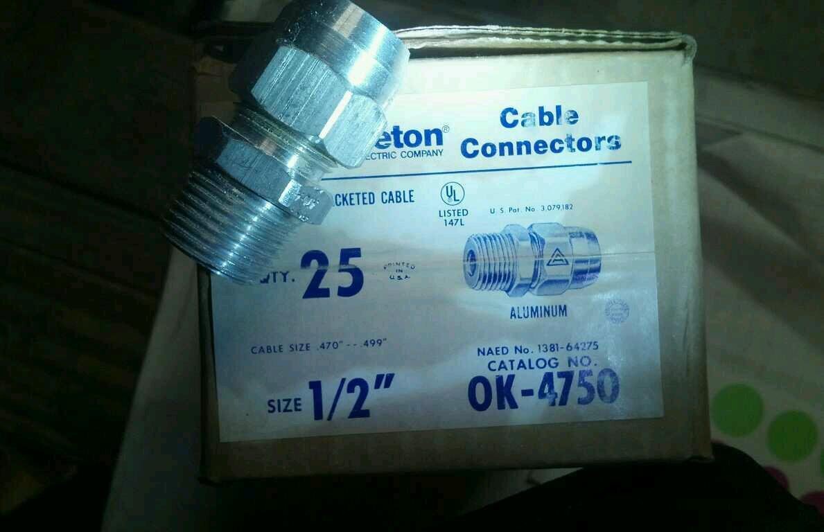 Appleton OK-4750, 1/2″ Cable Connectors, 1 pc