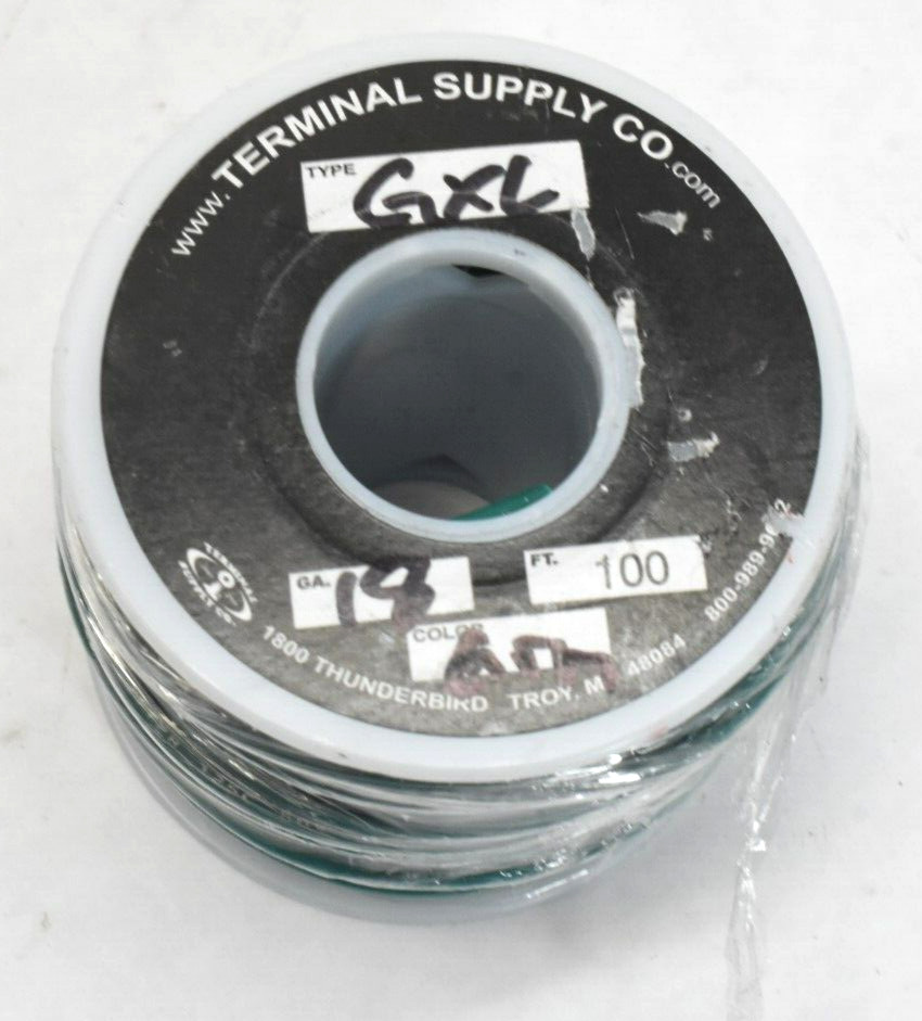 Terminal Supply Abrasion Resistant Wire Type GXL 18 GA 100 ft Long Green Color