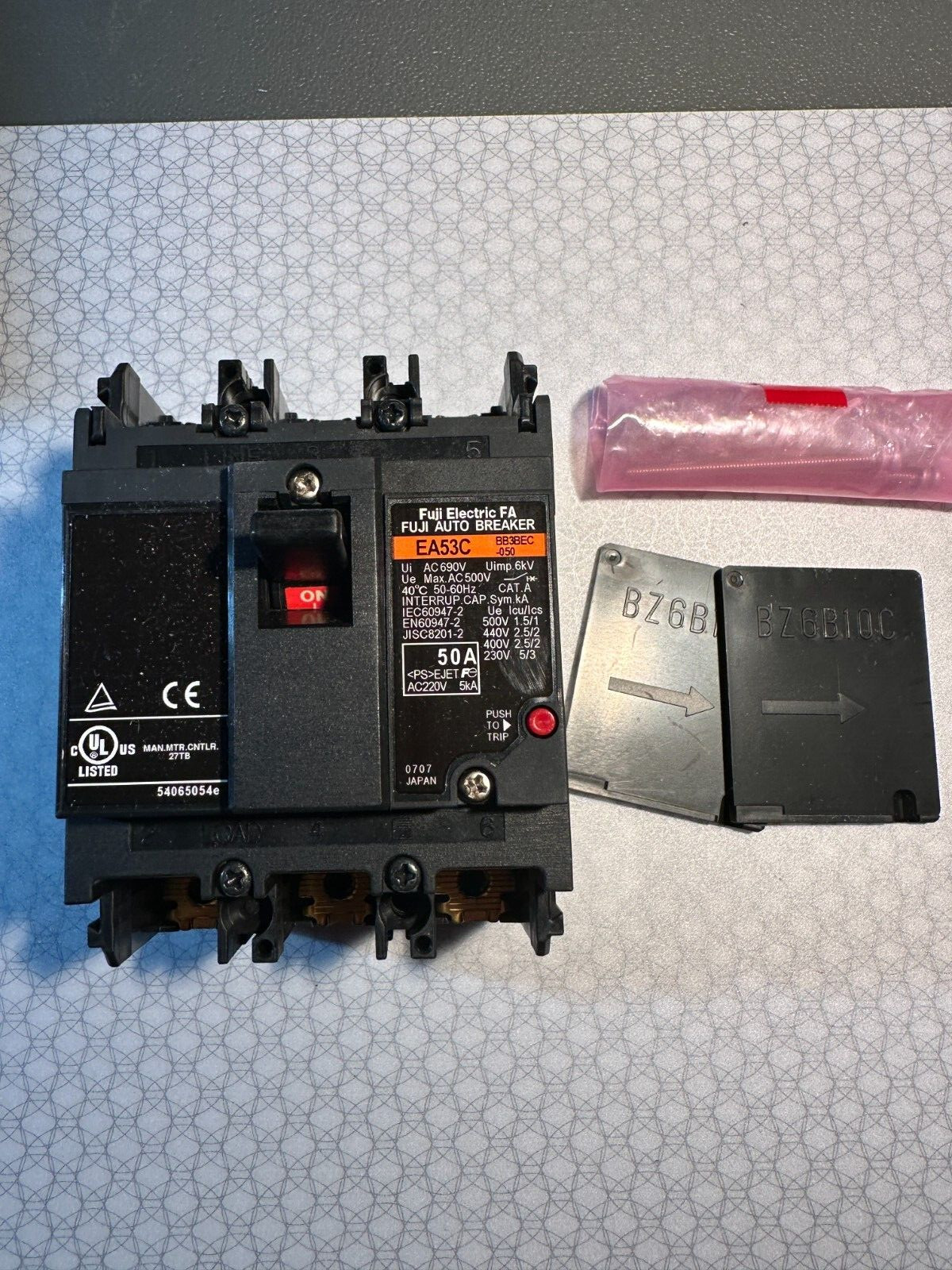 Fuji Electric EA53C (BB3BEC-050) Circuit Breaker 50amp AC500V 3-Pole Black – NEW